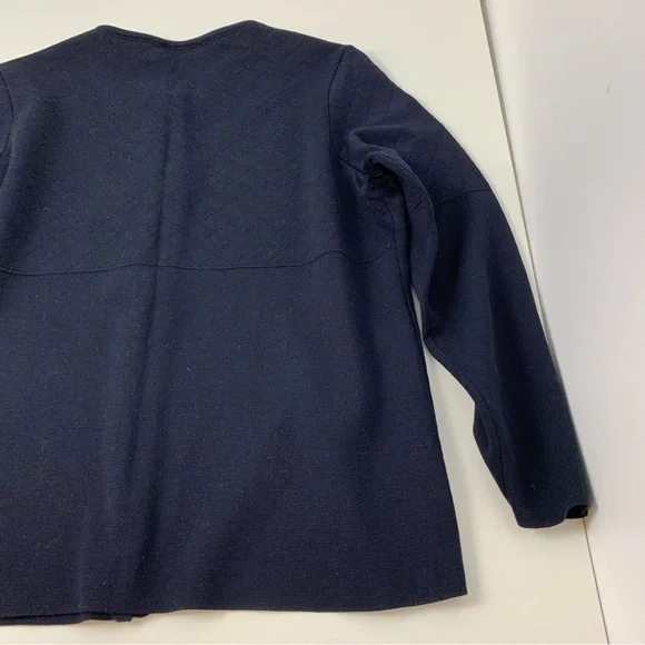 Saint James Cardigan Wool Blue France Sz 12 Metal Clasps Nautical Old Money - Picture 12 of 12